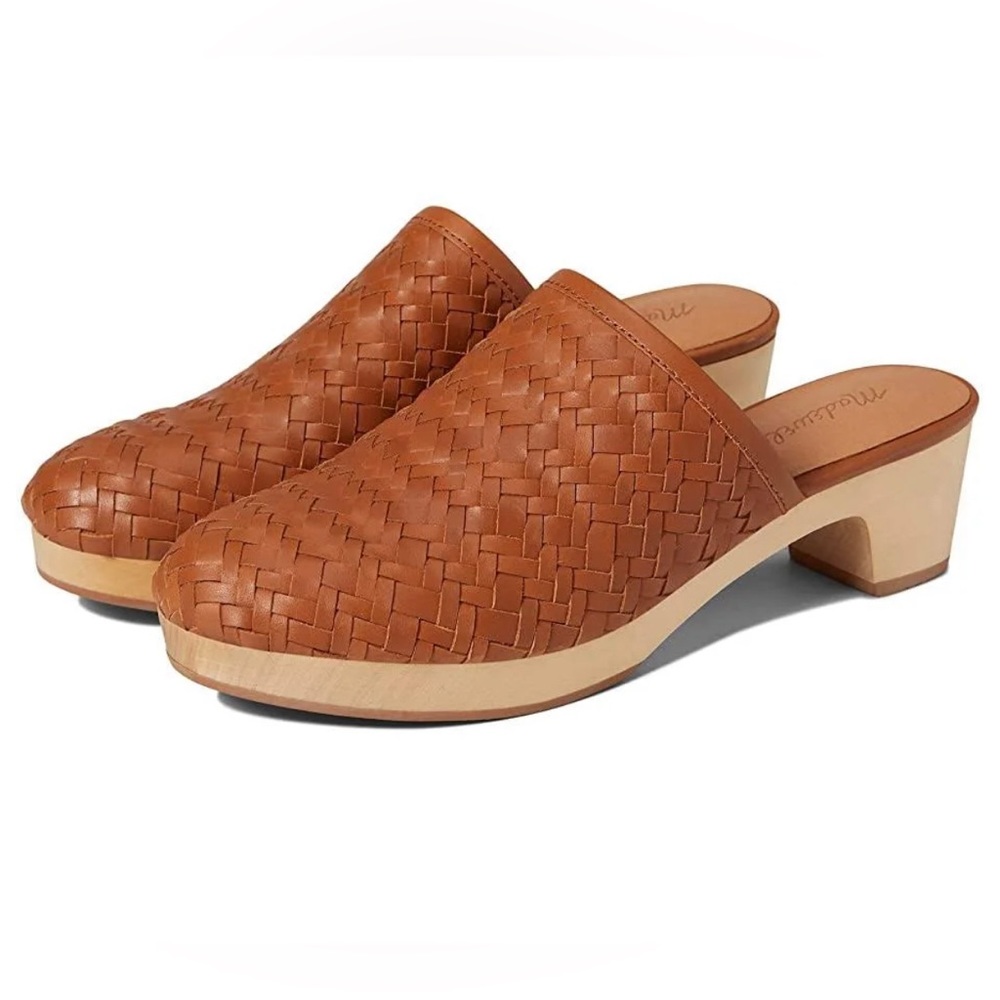 Madewell The Jordyn Clog In Woven Leather in size 8.5